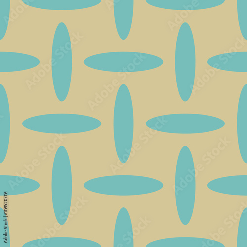 Abstract seamless pattern with ovals. Geometry pattern.