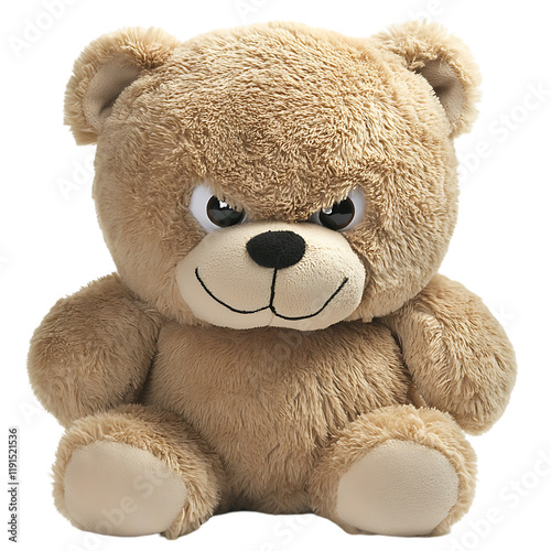 Aggressive Brown Teddy Bear Plush Toy Evil Eyes Soft Fur art cute wild dark cute angry funny light  