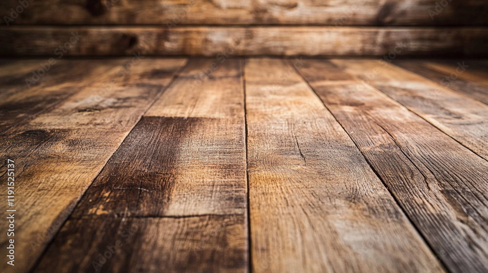 Rustic wooden floor with rich tones and textures in natural light Rustic wooden floor with rich tones and textures in natural light