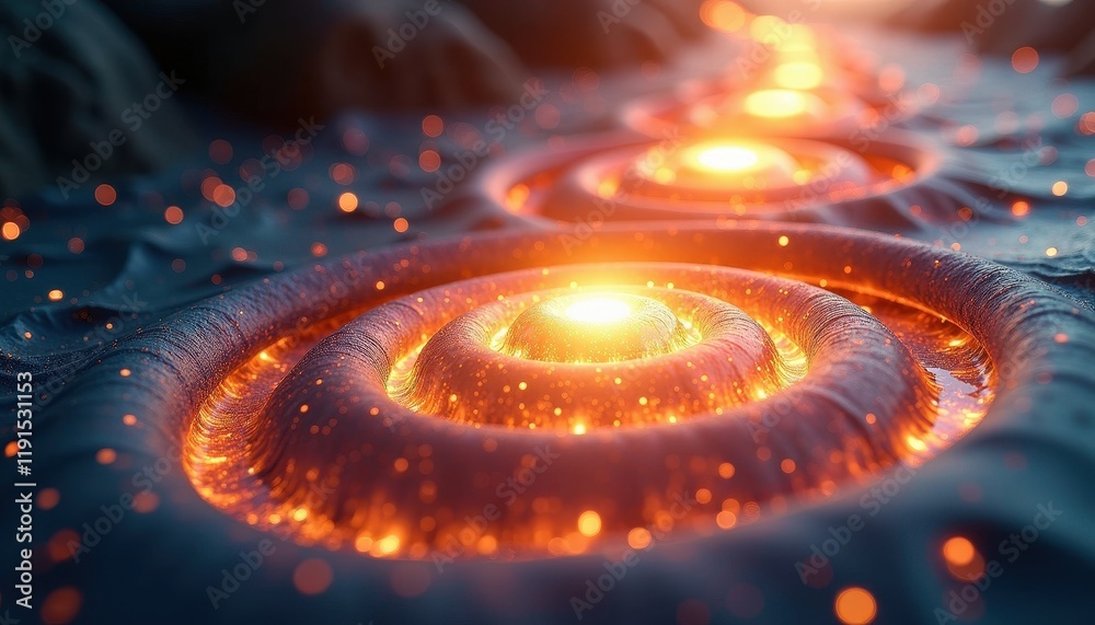A Stunning Close-Up of a Spiraling Flame in Water with Radiant Center and Glowing Orange Apex A Stunning Close-Up of a Spiraling Flame in Water with Radiant Center and Glowing Orange Apex