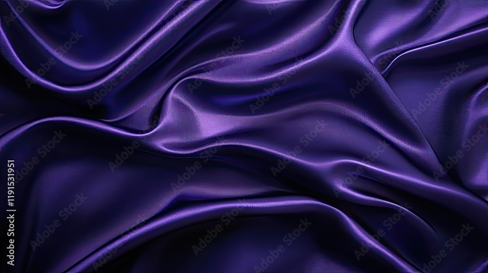 Fototapeta premium Deep Purple Silk Draped Fabric Texture Background
