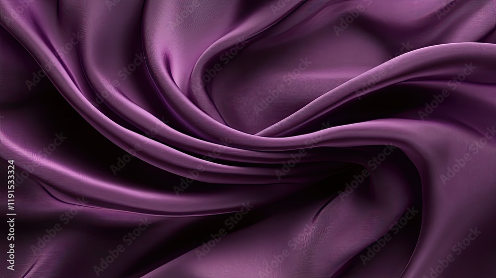 Obraz premium Deep Purple Silk Fabric Swirling Drapery