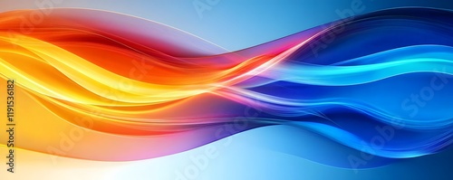 vibrant colorful flowing smooth abstract background, Generative Ai