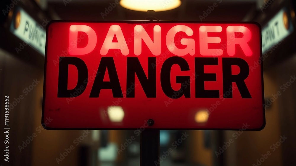 Obraz premium Danger typography sign