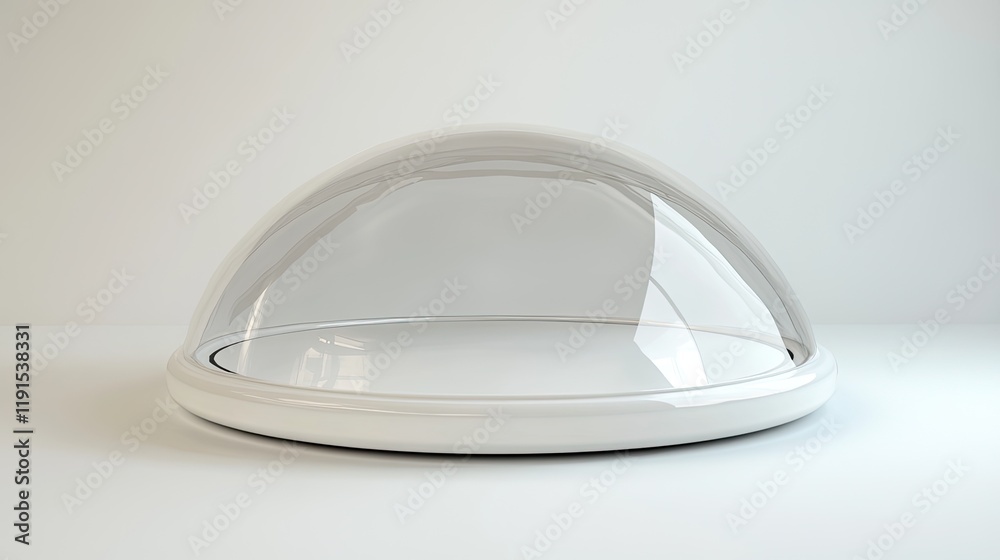 White base glass dome display pedestal