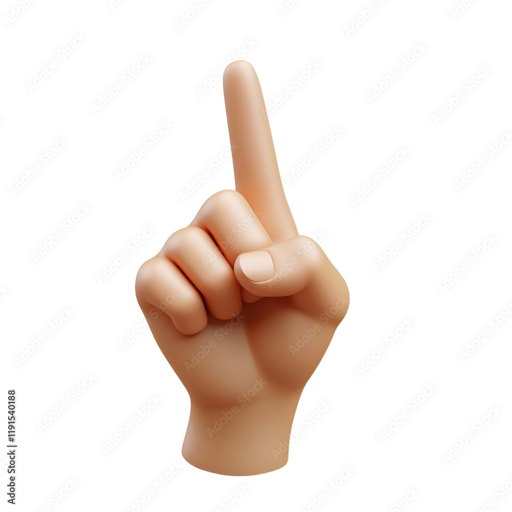 Isolated Pointing Hand Gesture Indicating Direction or Emphasis Isolated Pointing Hand Gesture Indicating Direction or Emphasis