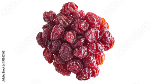 Dried cranberries, isolated on transparent background photo