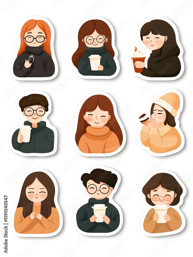 Adorable cartoon characters enjoying warm drinks and snacks. Perfect for social media, blogs, or websites targeting a young audience. Adorable cartoon characters enjoying warm drinks and snacks. Perfect for social media, blogs, or websites targeting a young audience.