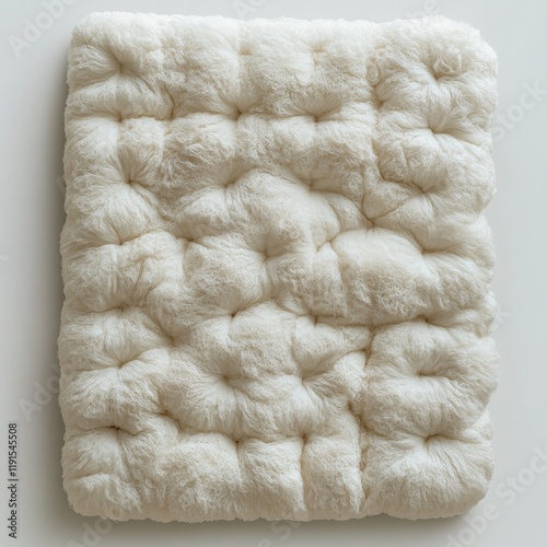 Textured cushion with soft, plush surface, evoking comfort and w photo