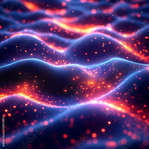 Dynamic abstract waves capturing motion and flowing light photos photo