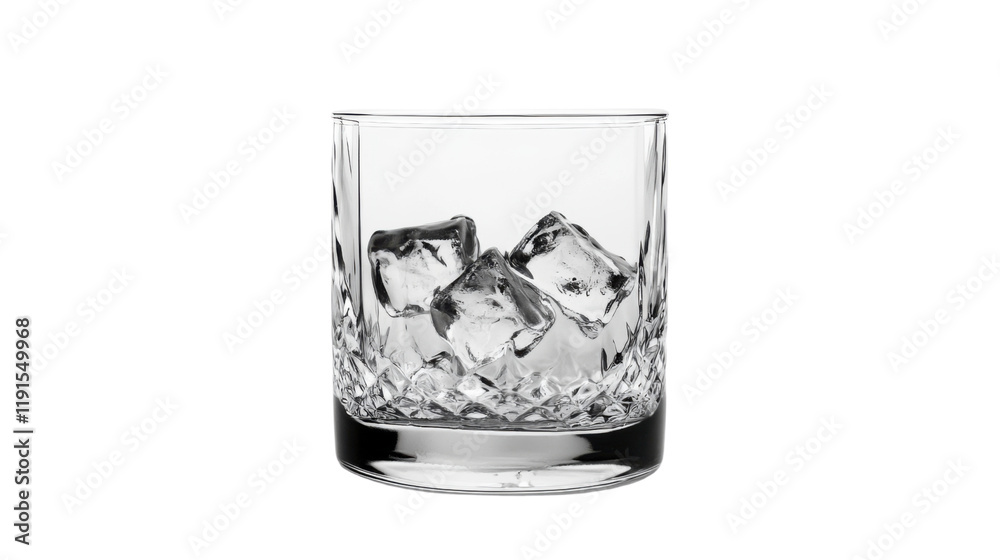 Glass with ice transparent background Glass with ice transparent background