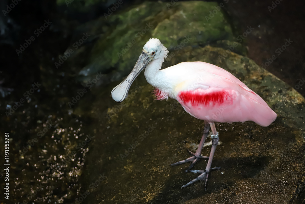 Oiseau spatule rosée