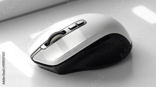 Sleek design of modern computer mouse showcases ergonomic featur photo