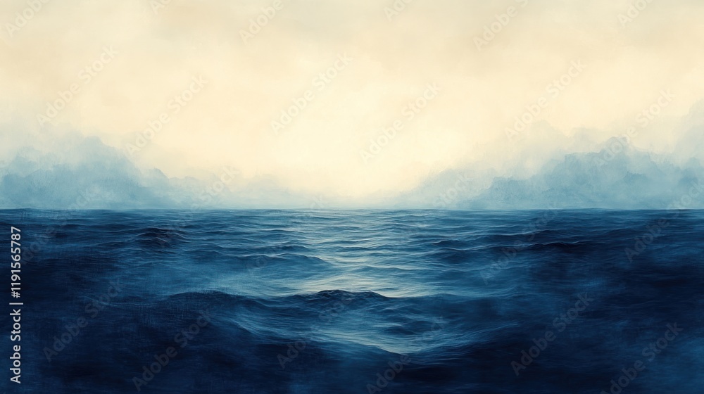 custom made wallpaper toronto digitalSerene Ocean Meets Misty Mountainscape