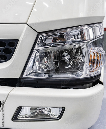 Internal and external car parts. Bodywork. Headlights. Texture and macro photography of car parts. Part details