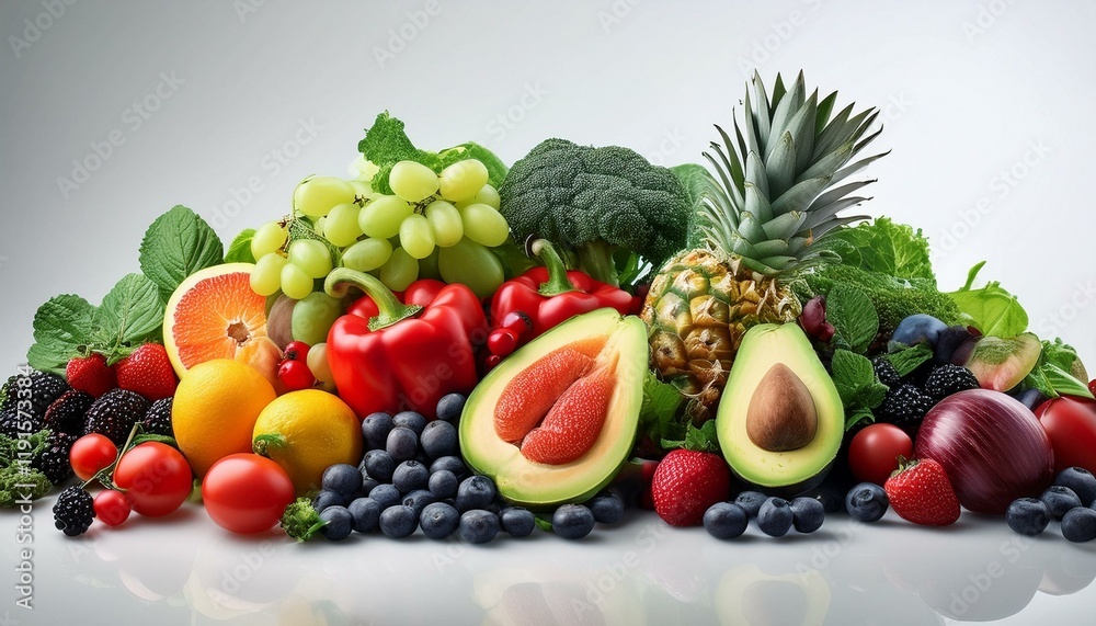 Generated image Concept of a healthy lifestyle, wellness and nutrition. It features a vibrant composition Generated image Concept of a healthy lifestyle, wellness and nutrition. It features a vibrant composition