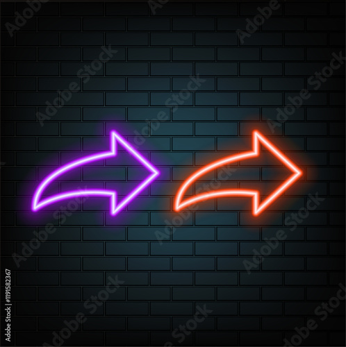 Abstract twin light blue neon arrow glowing direction on dark hexagon mesh pattern modern design futuristic background vector illustration. green, red, yellow, pink, blue, orange