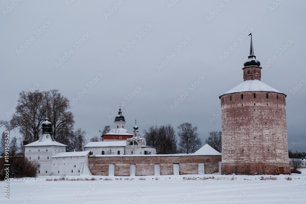 custom made wallpaper toronto digitalView of the Kirillo-Belozersky Monastery from the lake. Vologda Region