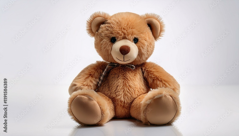 Obraz premium Adorable light brown teddy bear sitting.