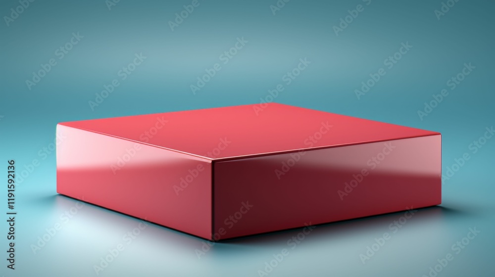 A red box sits on a blue background A red box sits on a blue background