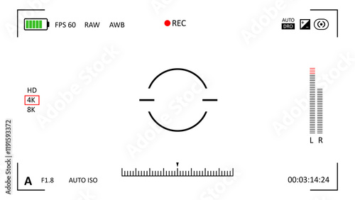Camera recording screen overlay