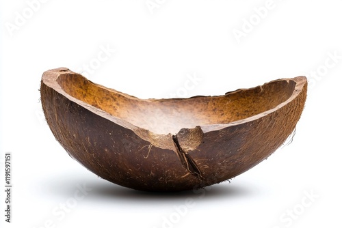 Handcrafted Coconut Bowl: Rustic & Natural photo