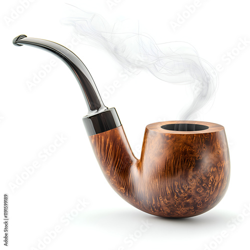 Wallpaper Mural Vintage Wooden Tobacco Pipe Elegant Smoking Accessory for Craftsmanship and Relaxation Torontodigital.ca