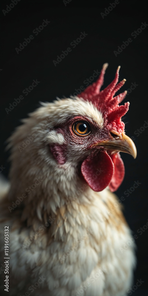 Fototapeta premium Concept photo of a chicken with space for text