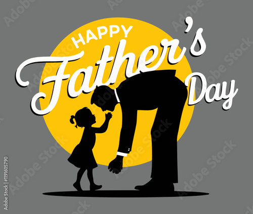 Creative Happy Father’s Day Vector Art with Stylish Typography and Heartfelt Design