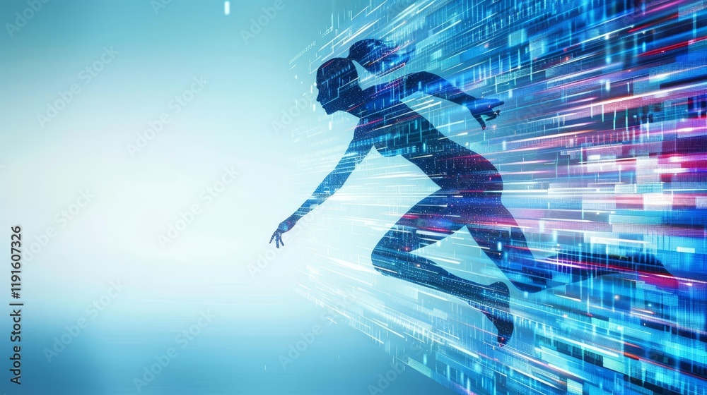 Obraz premium Ai driven data analytics interface for assessing athlete performance and predicting injury risks