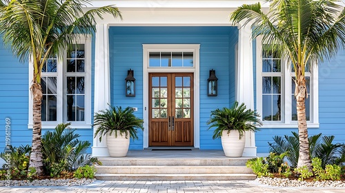 A grey wooden door of a house