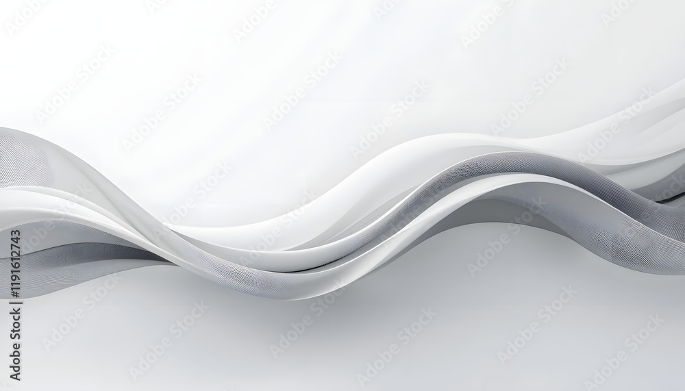 Obraz premium Abstract grayscale flowing wave background.