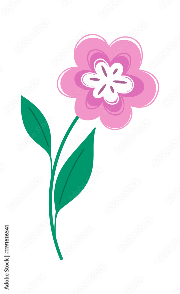 Wildflower garden bloom botanical design Wildflower garden bloom botanical design