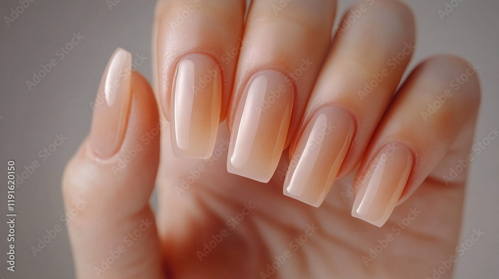 Natural Nude Nails with Elegant, Minimalistic Design Natural Nude Nails with Elegant, Minimalistic Design