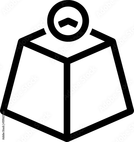 Weight icon in linear style.