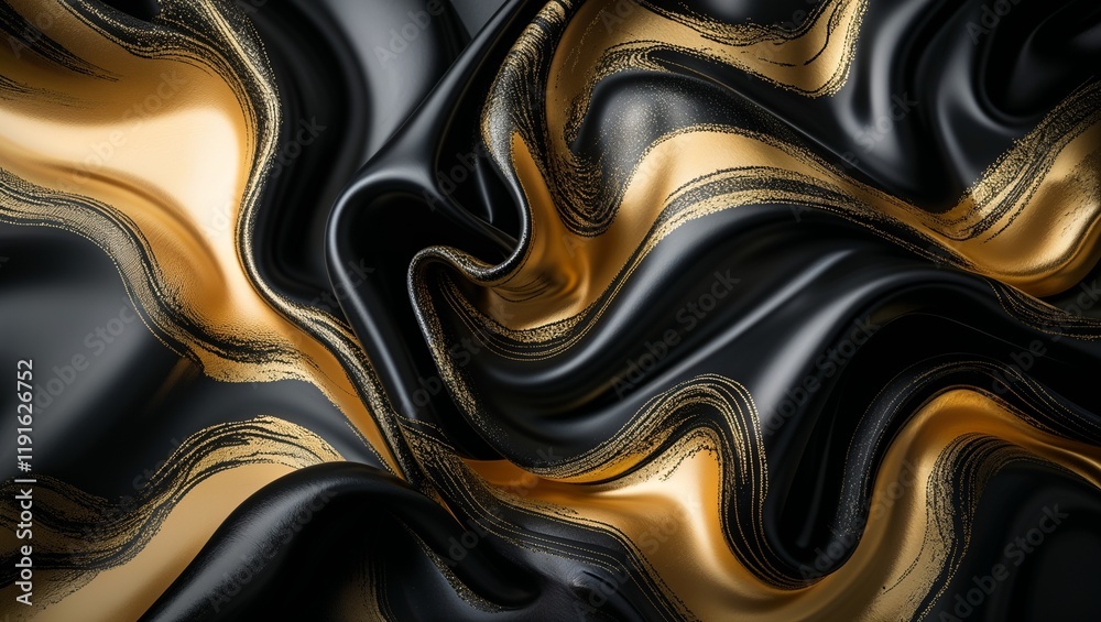 abstract background black and gold wallpaper three-dimensional texture gold design waves