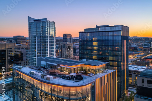 Kitchener, Ontario, Canada Downtown City Skyline 
