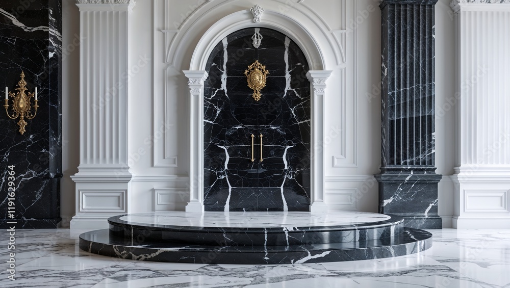 product presentation with beautiful pedestal display podium or display on background with platform. Marble shelf foot backdrop product presentation with beautiful pedestal display podium or display on background with platform. Marble shelf foot backdrop