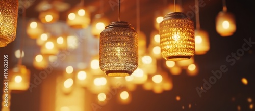 Elegant lanterns softly illuminate the space creating a warm and inviting ambiance