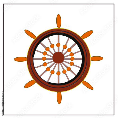 naval helm symbol of guidance and orientation