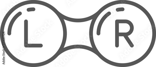 Contact lenses case featuring clear left and right labels, promoting essential eye care and ensuring proper lens placement for optimal vision and comfort during daily use