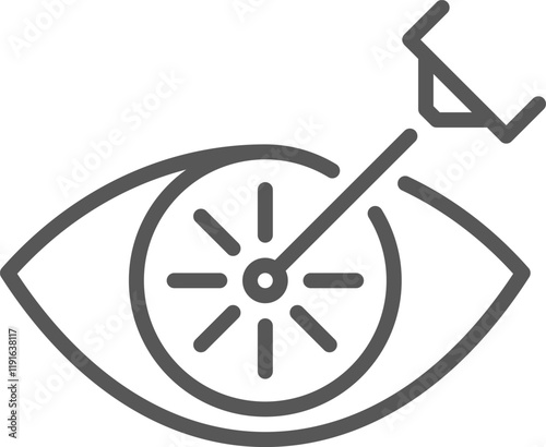 Laser correcting vision performing eye surgery procedure, restoring perfect eyesight, innovative ophthalmology technology for clear vision, enhancing visual acuity through advanced laser treatment