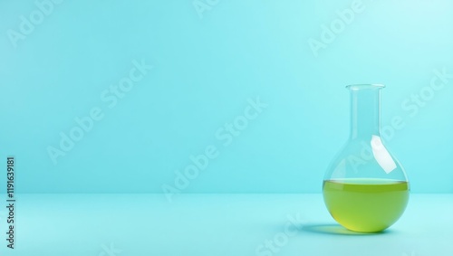 Chartreuse whistle on right. Soft blue background. Copy space for text, 3D render AI Generated Designer Element photo