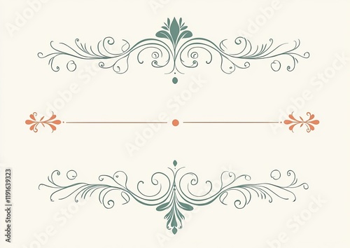 Vector vintage horizontal line decoration 