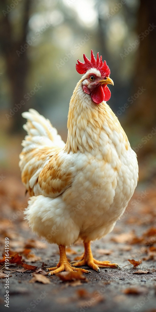 Fototapeta premium Concept photo of a chicken with space for text
