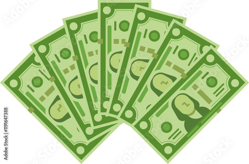 Several dollar bills fanning out, representing personal finance, investment opportunities, and the potential for economic growth and prosperity in financial markets