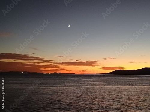 moon, sunset, lanzarote, lanzarote, lanzarote views, landscape, volcanoes, volcanic landscape, canary islands, holiday, november 2024, mountains, timanfaya, puerto del carmen photo