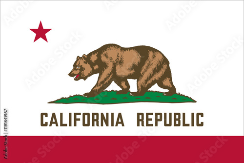 Flag of California state, US