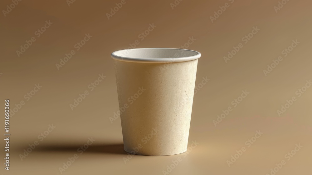 paper coffee cup on a beige background paper coffee cup on a beige background