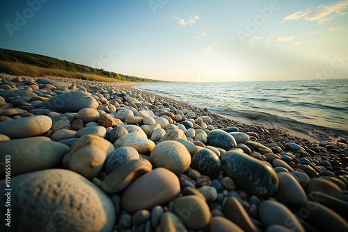 rocky beach landscape with no one